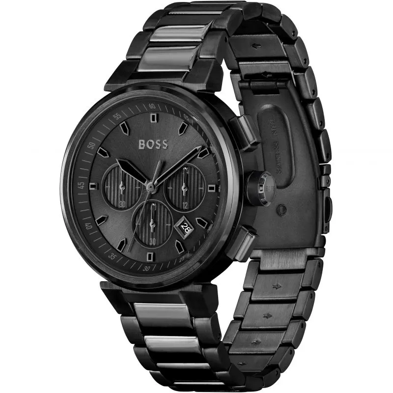 Hugo Boss Trace Chronograph Black Dial Men's Watch | 1514001